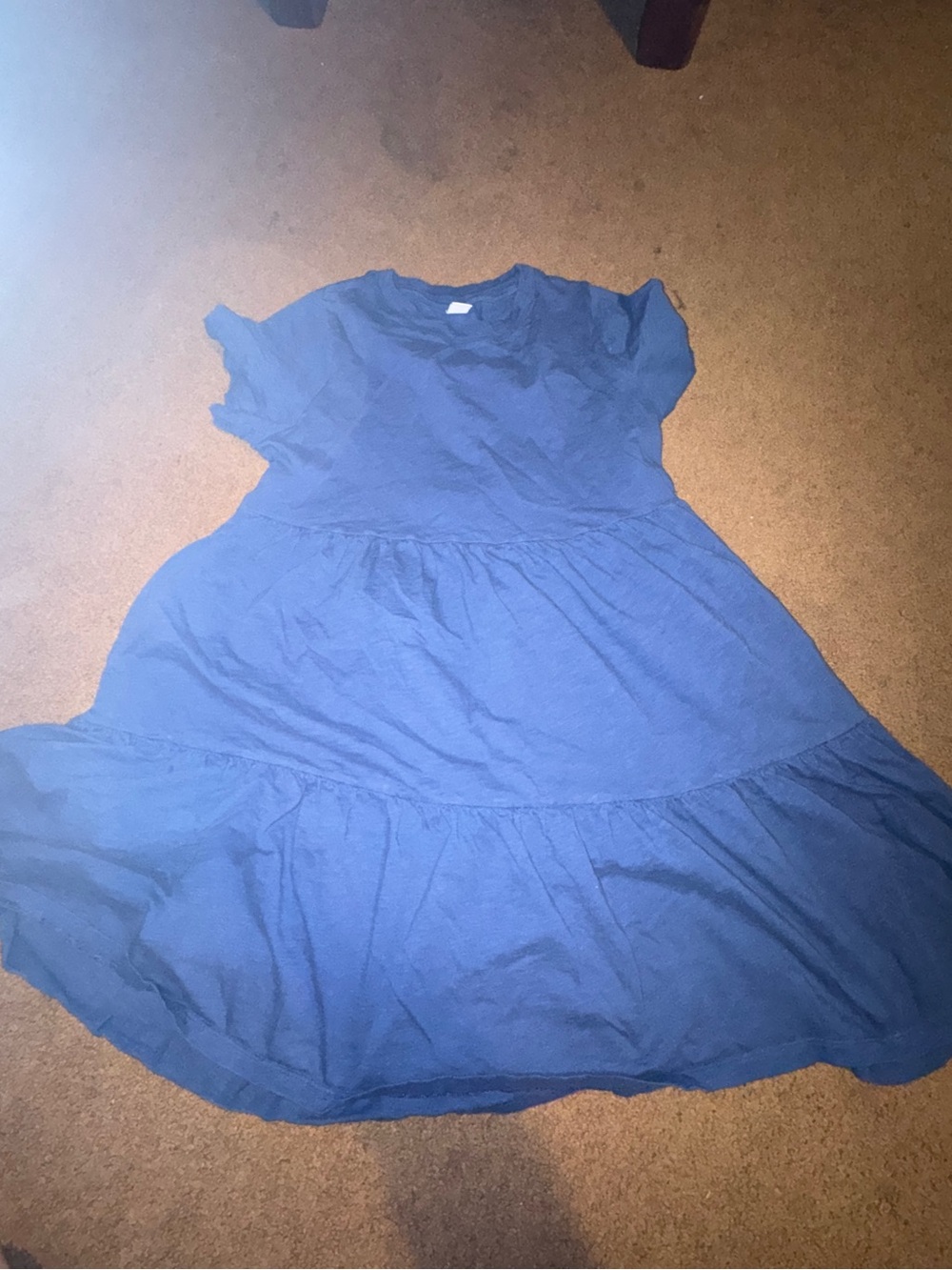 Old Navy Blue Tiered Short Sleeve Dress